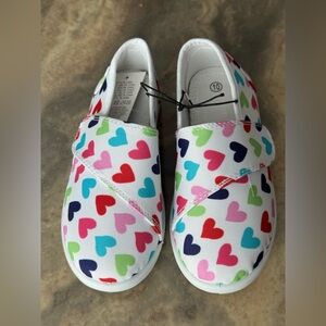 KomForme Girls Slip On Shoes Heart Print Size 10 New